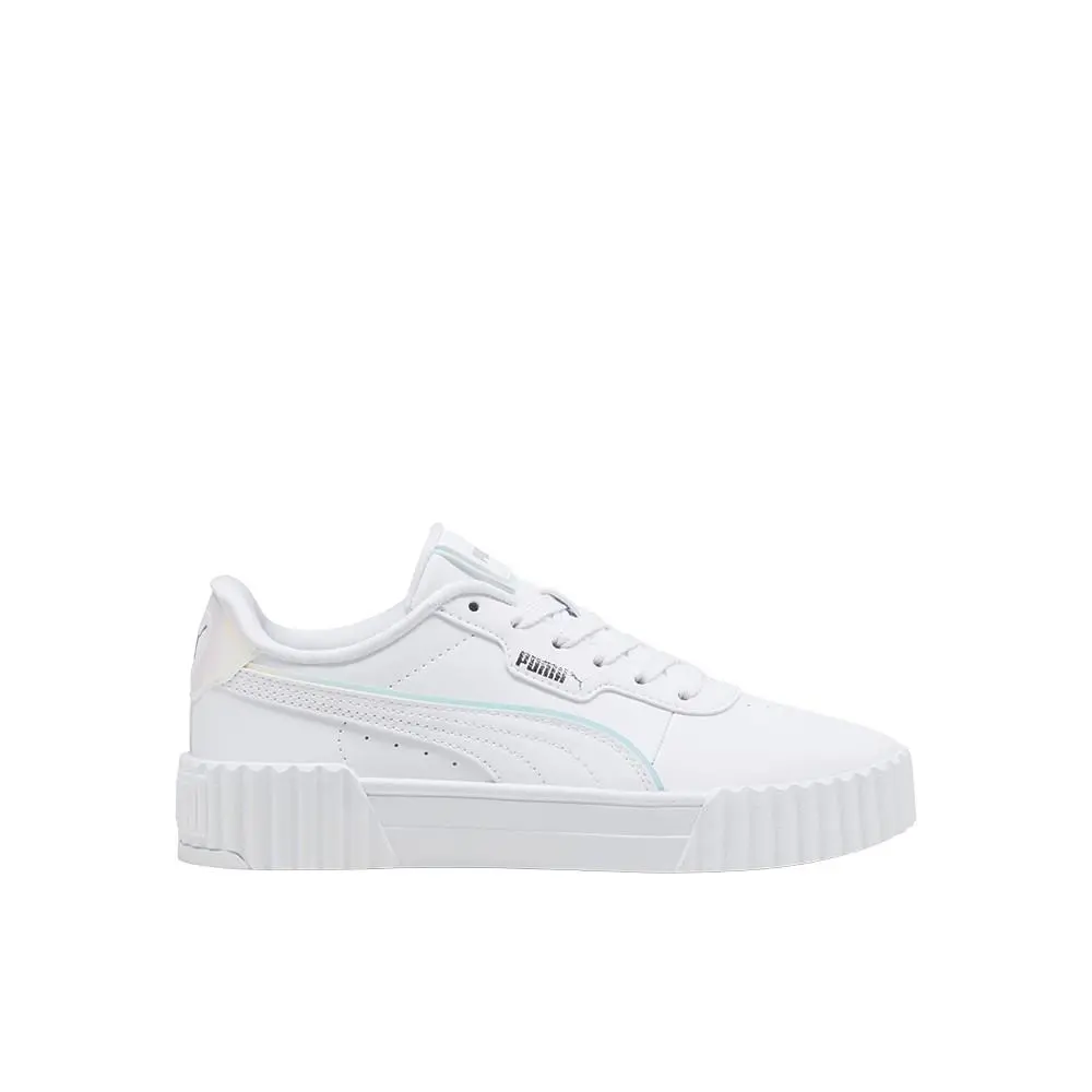 Puma Carina 3.0 Holo 2.0 Lace Up Youth Girls White Sneakers Casual Shoes 402280
