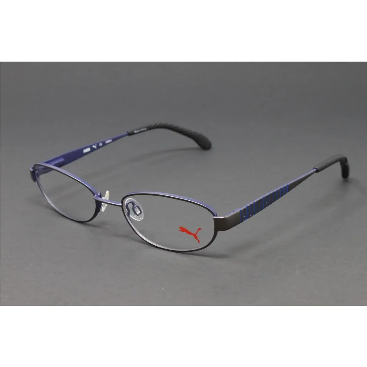 Puma Unisex Eyeglasses Small Frame Gray Blue 51mm Oval Metal PU15420-GR