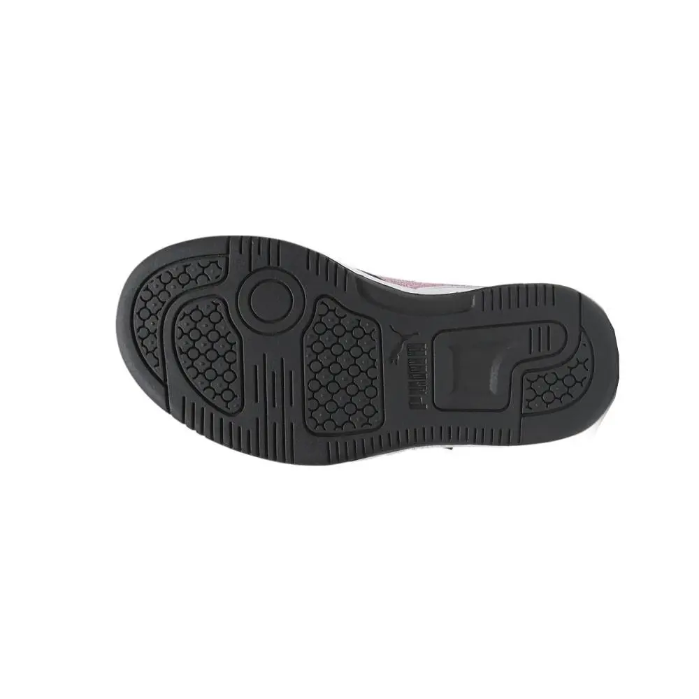 Puma shoes - PUMA Rebound V6 Mid Glitz Perforated High Top  Toddler - 39864001 - Black, Pink, White (UPC: 197646513145) 3