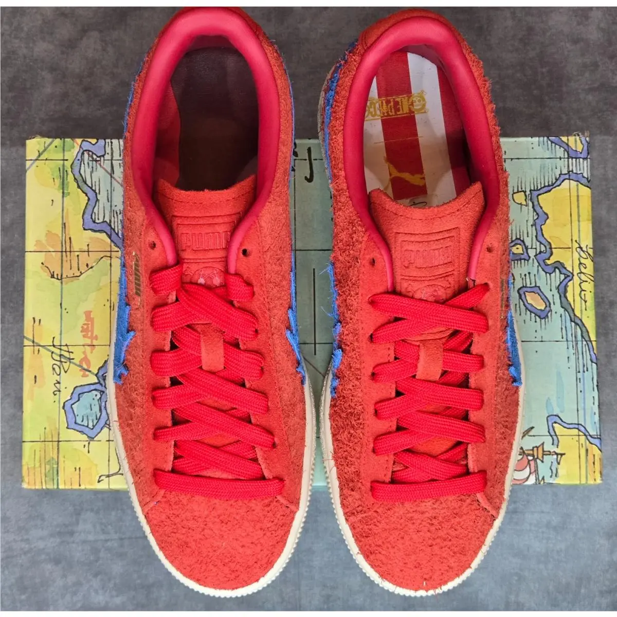 Puma shoes - PUMA  X One Piece Suede Buggy Lace Up - 396648-01 - Red 5