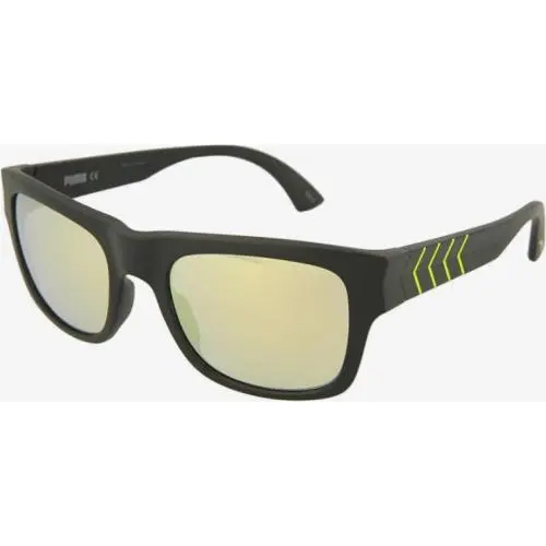 Sunglasses Matt Blk Yellow Mir 53-21-145 PU0038-002 by Puma