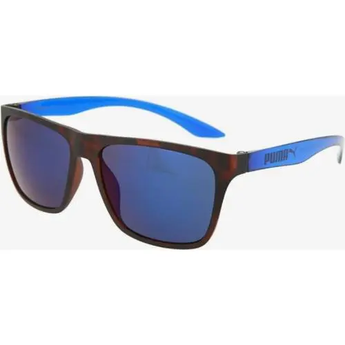 Sunglasses Matt Tortoise Shiny Blue / Blue Mir 56-16-145 PU0017S-003 by Puma