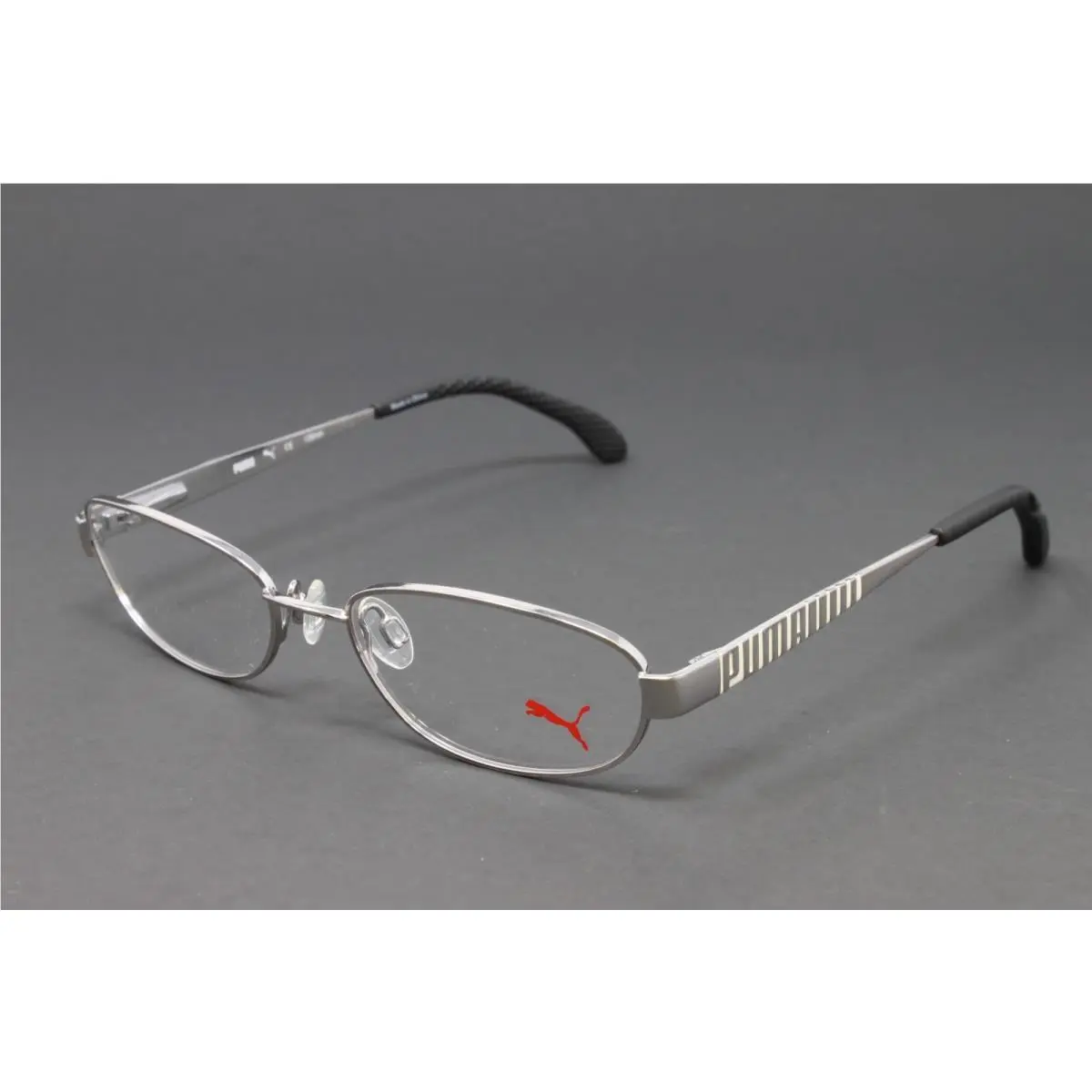 Puma Unisex Eyeglasses Small Frame Silver 49mm Oval Metal PU15420-SI