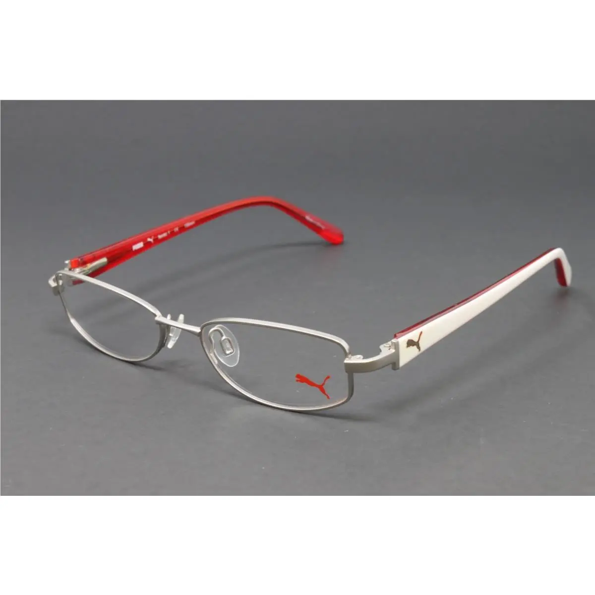 Puma Unisex Eyeglasses Small Frame Silver 48mm Rectangle Metal PU15356-SI