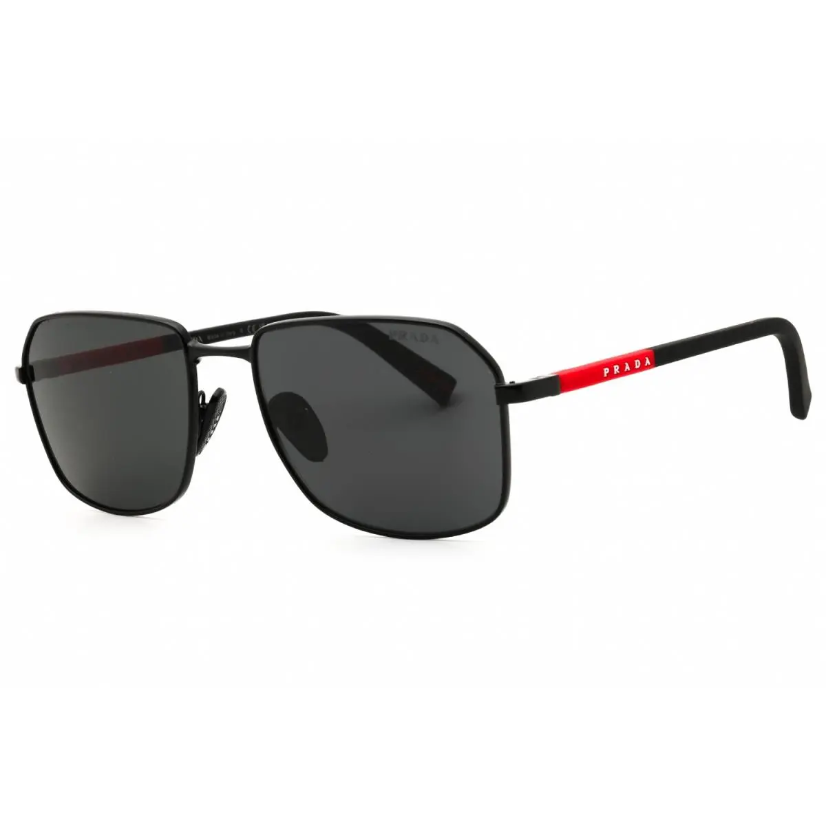 Sport PS A51S 1BO06F Sunglasses Matte Black Frame Dark Grey Lenses 57mm by Prada
