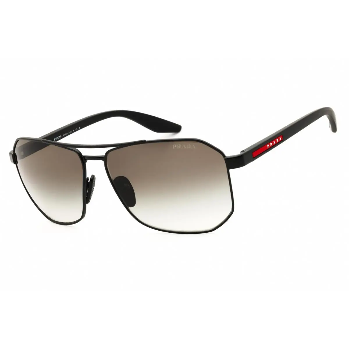 Prada Sport PS A53S 1BO5O0 Sunglasses Matte Black Frame Grey Gradient Lens 62mm