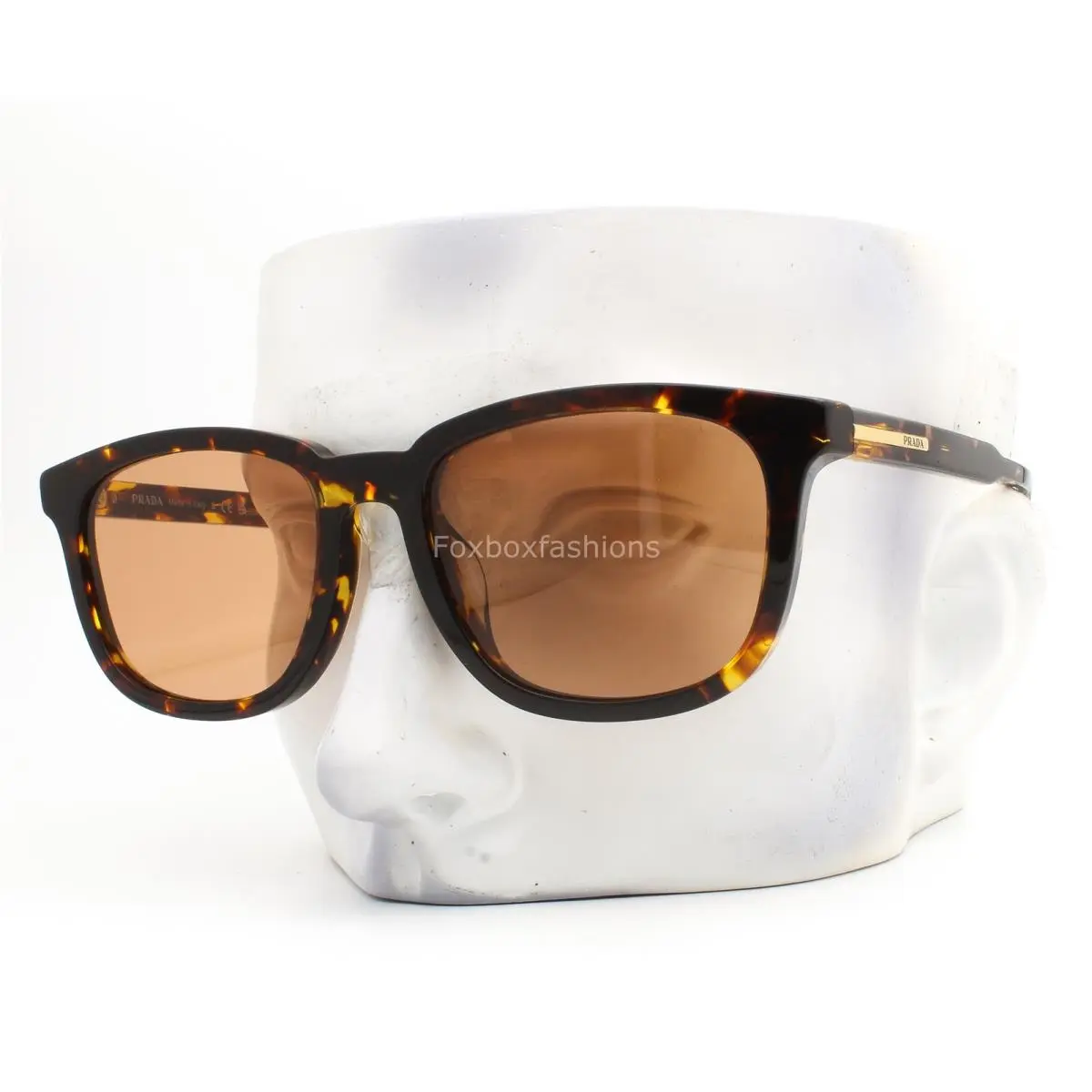 Prada Sunglasses Crystal Magma Brown Tortoise Spr A21F 14O-07V with Case