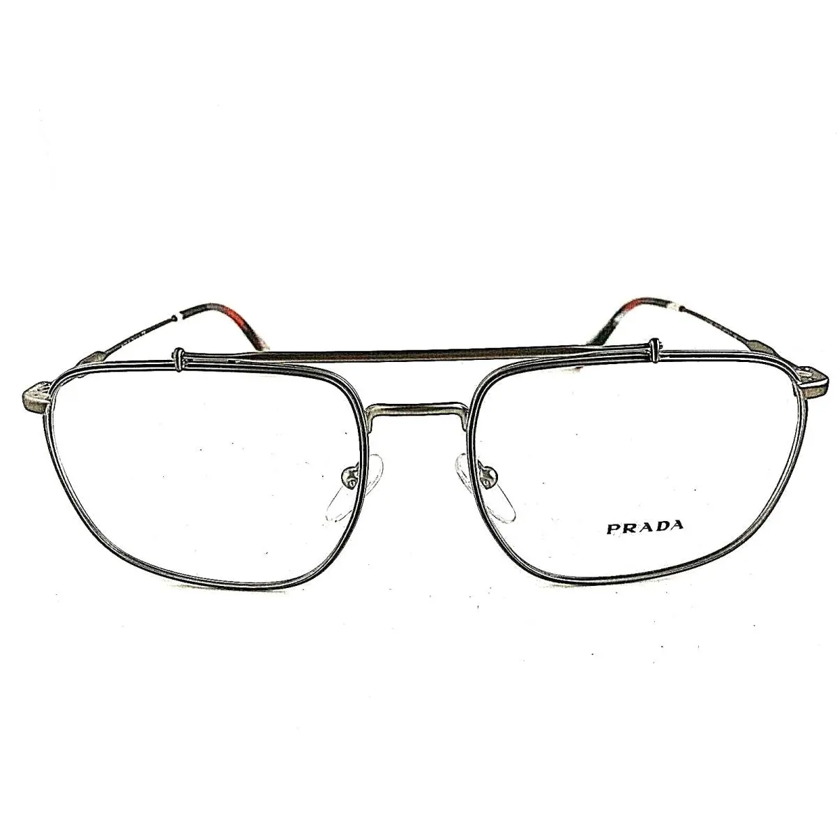 Prada Vpr 56U VIX-1O1 55mm Matte Silver Men`s Eyeglasses Frame Italy - Frame: Silver