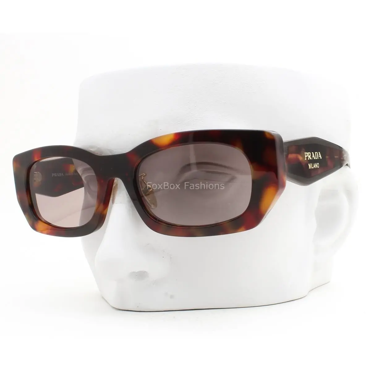 Prada Sunglasses Spr B05-F 22A-20I Poppy Brown Tortoise with Case