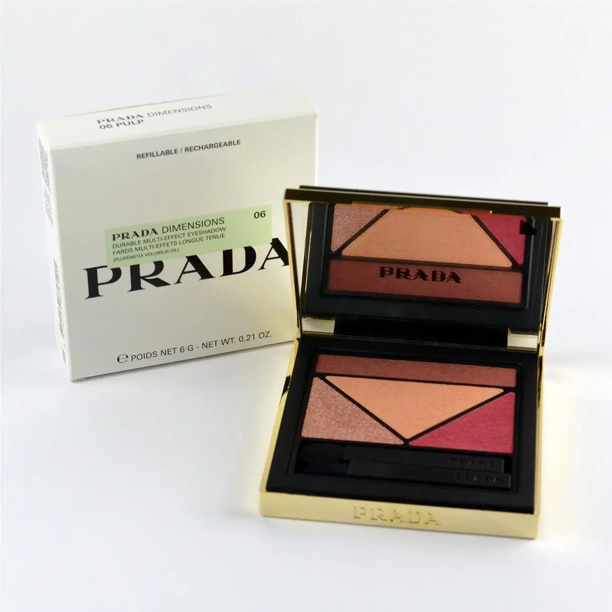 Prada Dimensions Multi-effect Refillable Eyeshadow 06 Pulp - Size 0.21 Oz. / 6 g