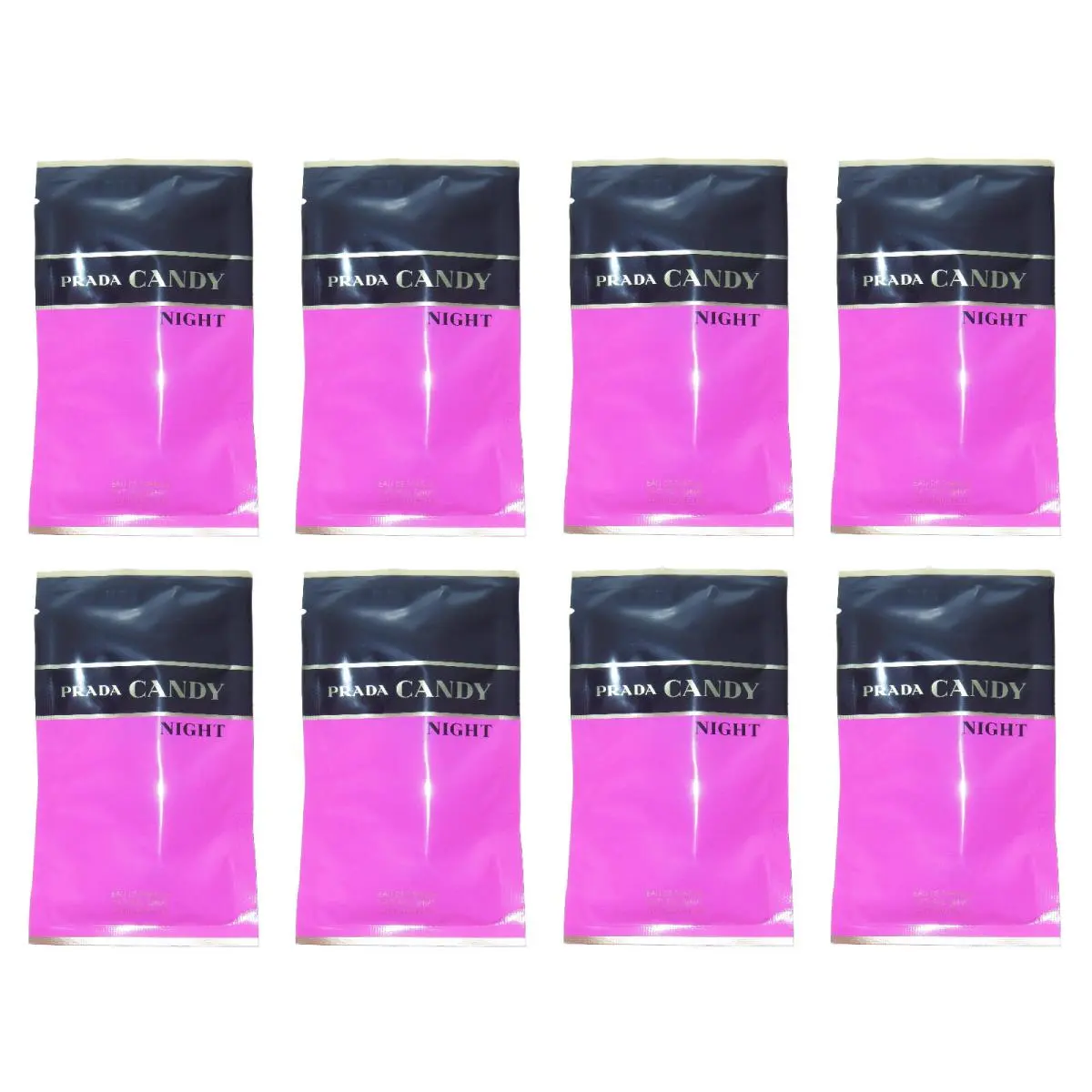 8 Prada Candy Night Eau De Parfum Spray 1.5ml / .05 fl oz Sample Vial Pack Edp