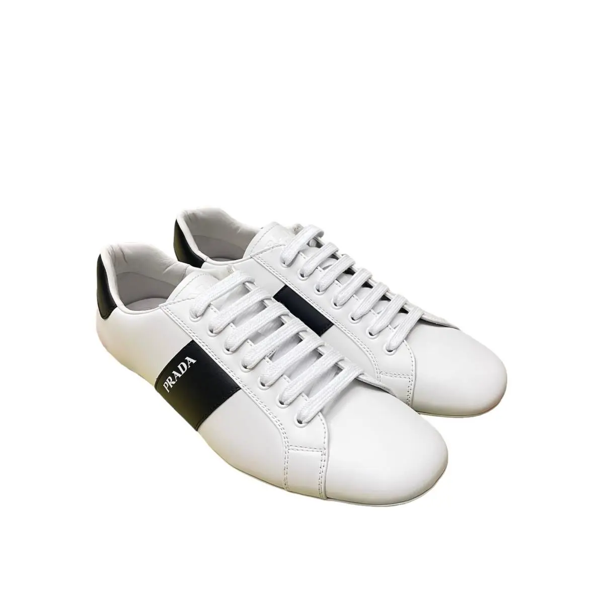 Beautiful Prada Men`s Sneakers White Black Size US 11