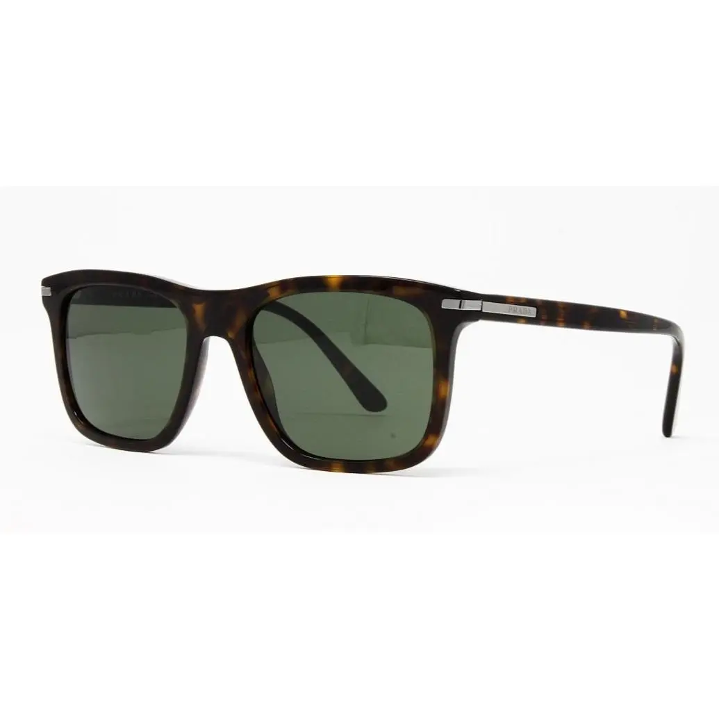 Prada Men`s Sunglasses PR18WS 2AU0B0 Tortoise 53mm Green Lens Square Frame