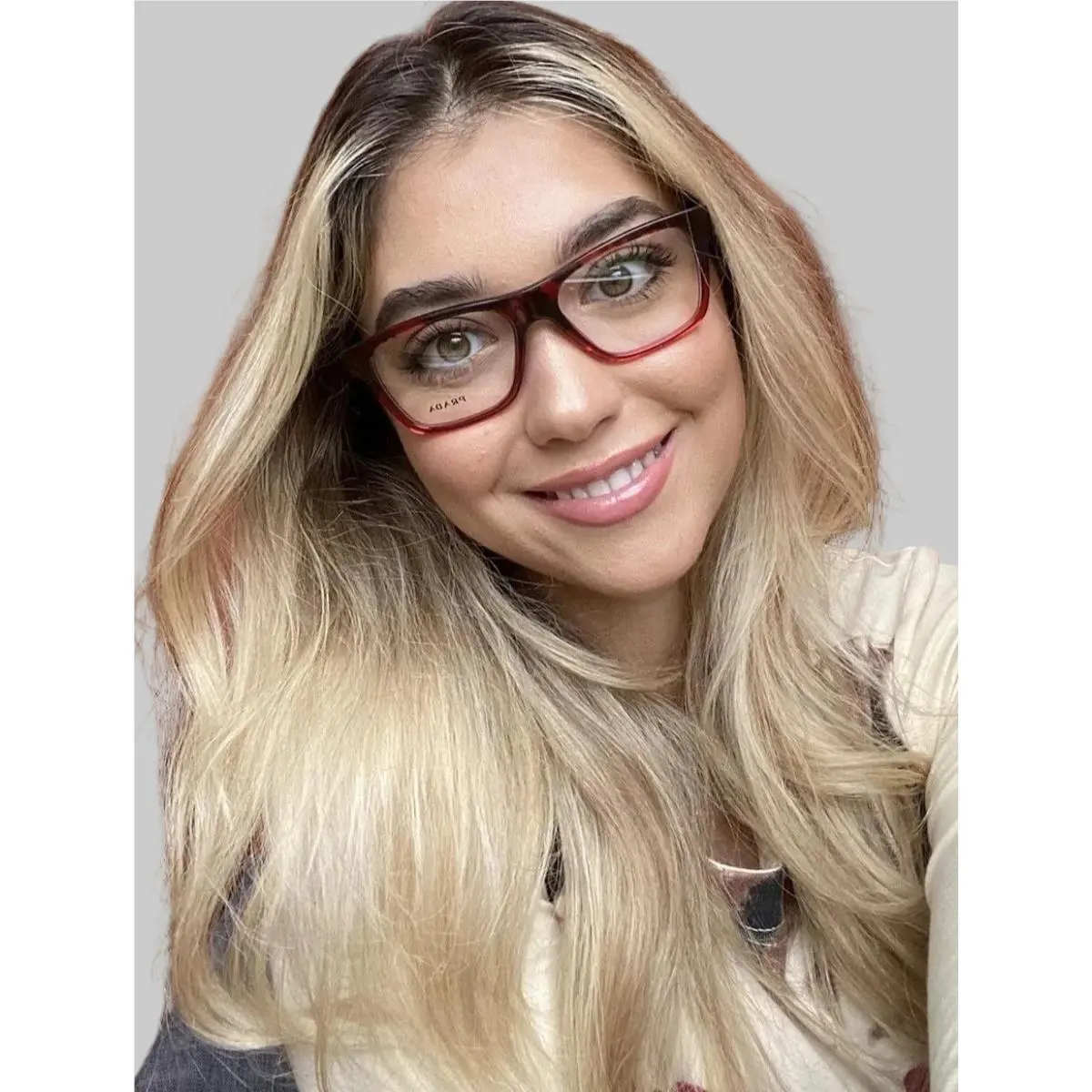 Prada Women’s Eyeglasses Frame Vpr 52mm Red