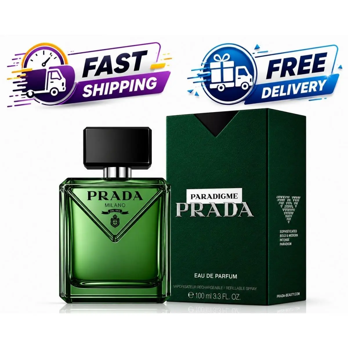 Prada Paradigme 3.3 Oz / 100mL Eau de Parfum Men Box