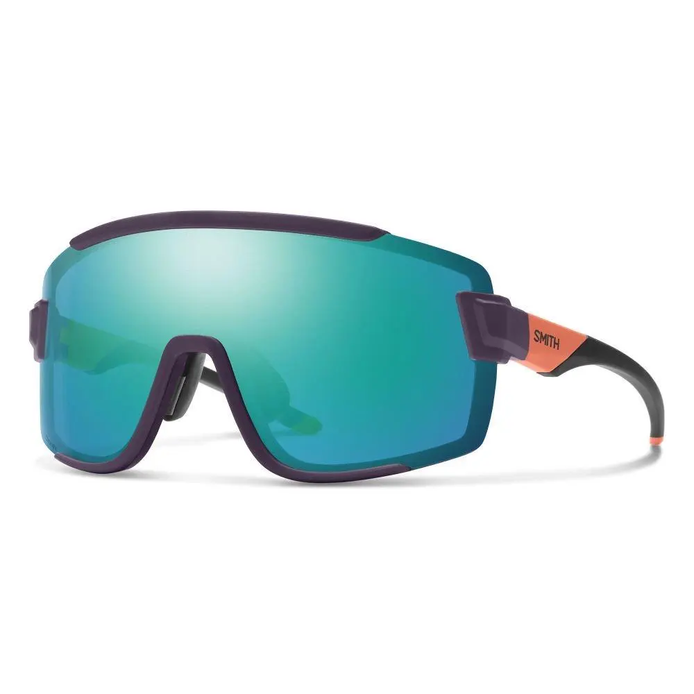 Smith Wildcat Sunglasses Matte Purple / Cinder / Hi Viz w/ChromaPop Opal Mirror by Smith Optics