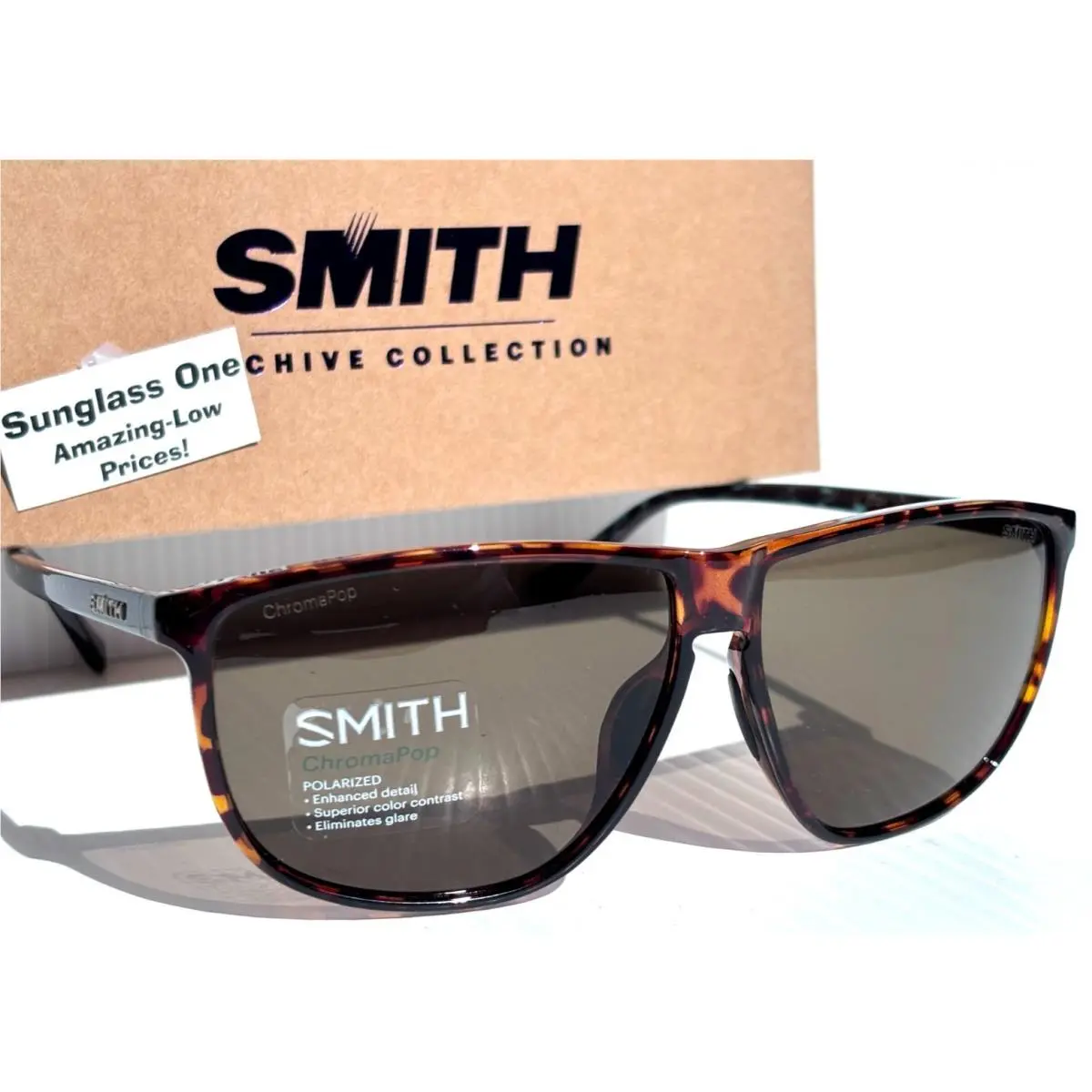 Smith Optics Mono Lake Alpine Tortoise Chromapop Polarized Grey Green Sunglass