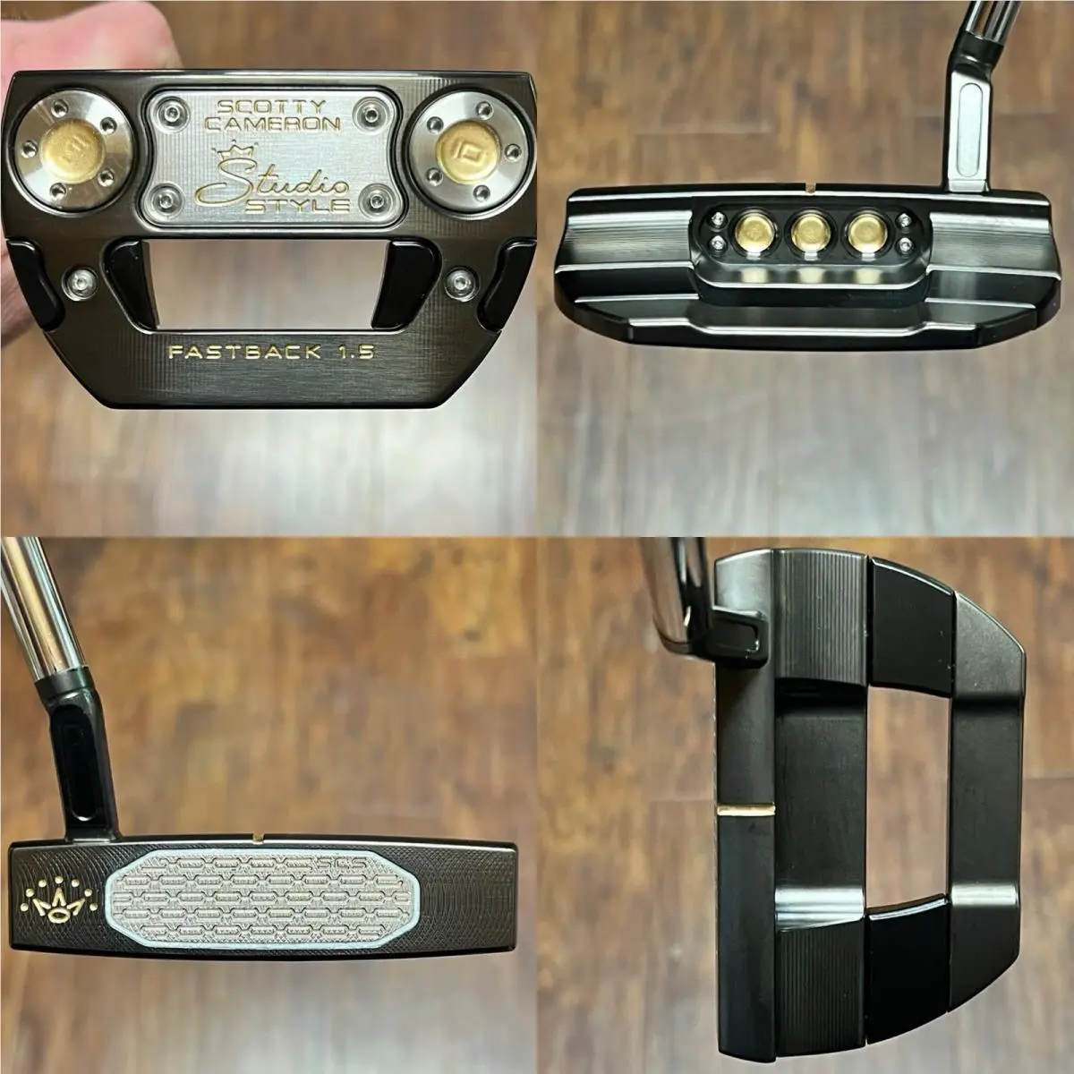 Scotty Cameron Studio Style Fastback 1.5 Putter - LH - - Xtreme Dark - Gld