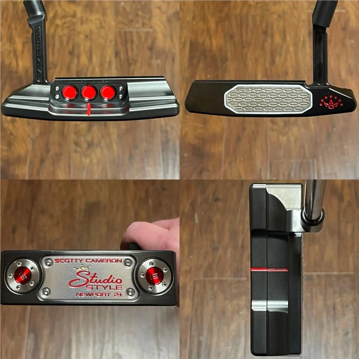 Scotty Cameron 2026 Studio Style Port 2 Plus Putter - - Xtreme Dark - Red