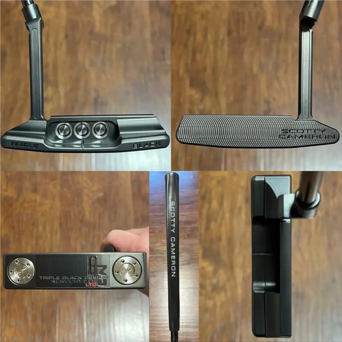 Scotty Cameron B3 Triple Black Ltd Newport 2 Long Neck Putter W/ HC