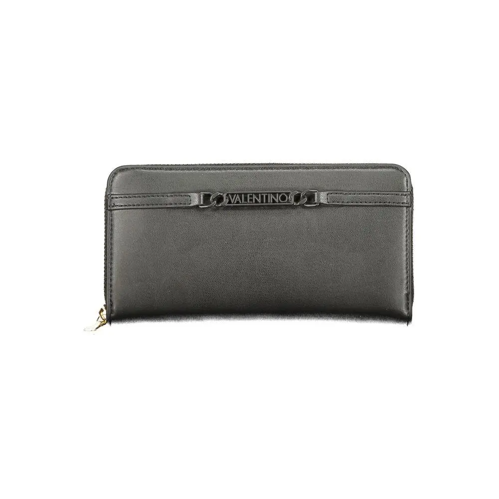 Mario Valentino Nero Polyurethane Women`s Wallet - VA-45915