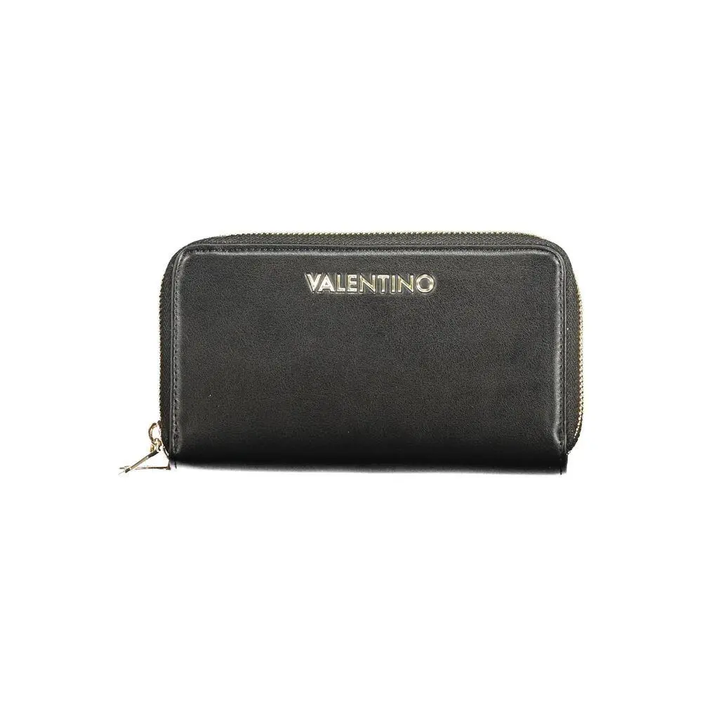 Mario Valentino Black Polyurethane Women`s Wallet - VA-45131