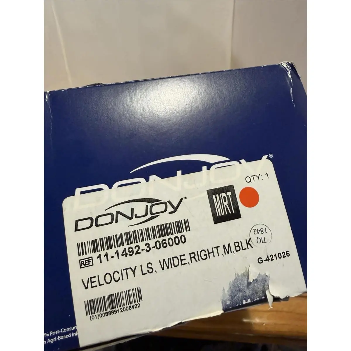 Donjoy Velocity LS Wide Right Medium Black 11-1492-3-06000