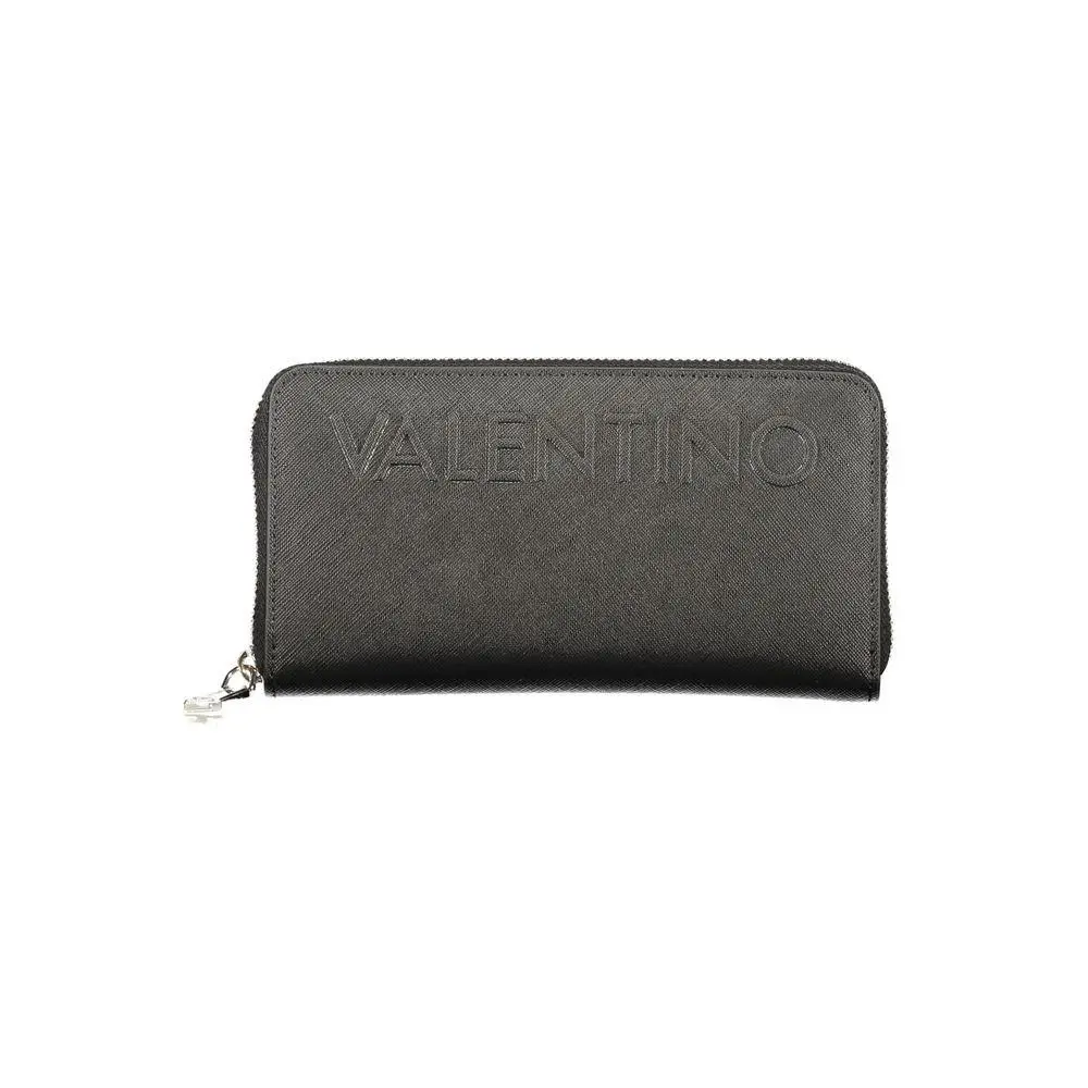 Mario Valentino Black Polyurethane Womens Wallet - VA-45888