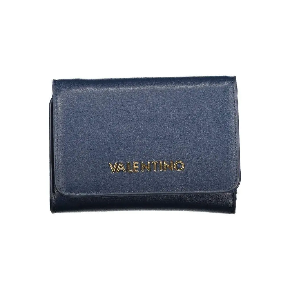 Mario Valentino Blue Polyurethane Women`s Wallet - VA-42586