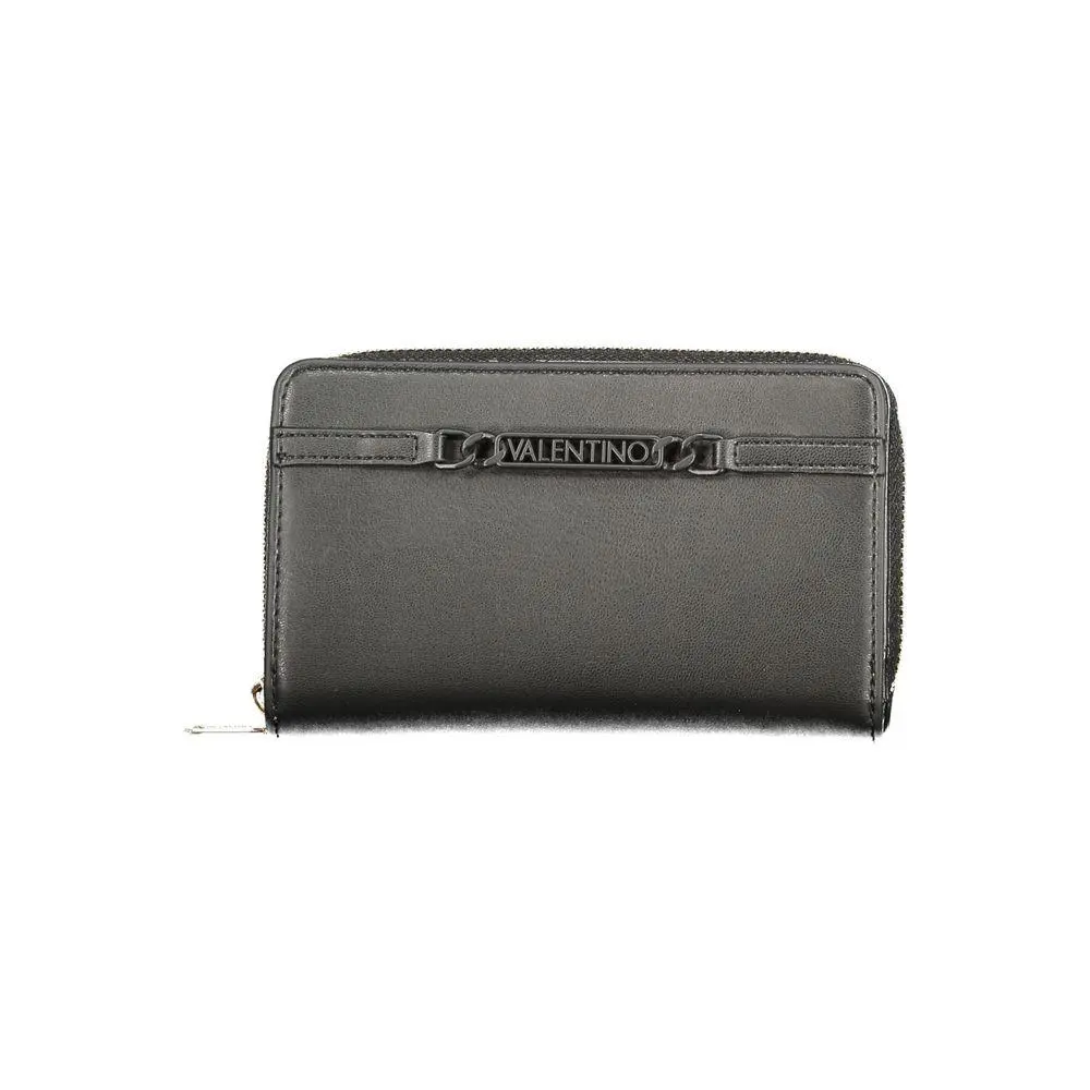 Mario Valentino Nero Polyurethane Women`s Wallet - VA-45870