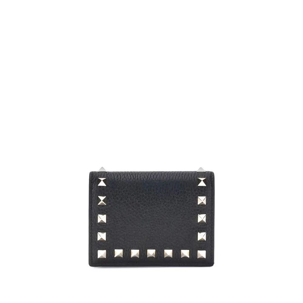 Valentino Garavani Black Calf Leather Bos Taurus Wallet - VA9W2P0P39VSH0NOBB