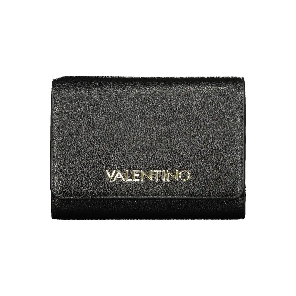 Mario Valentino Black Polyurethane Womens Wallet - VA-45918