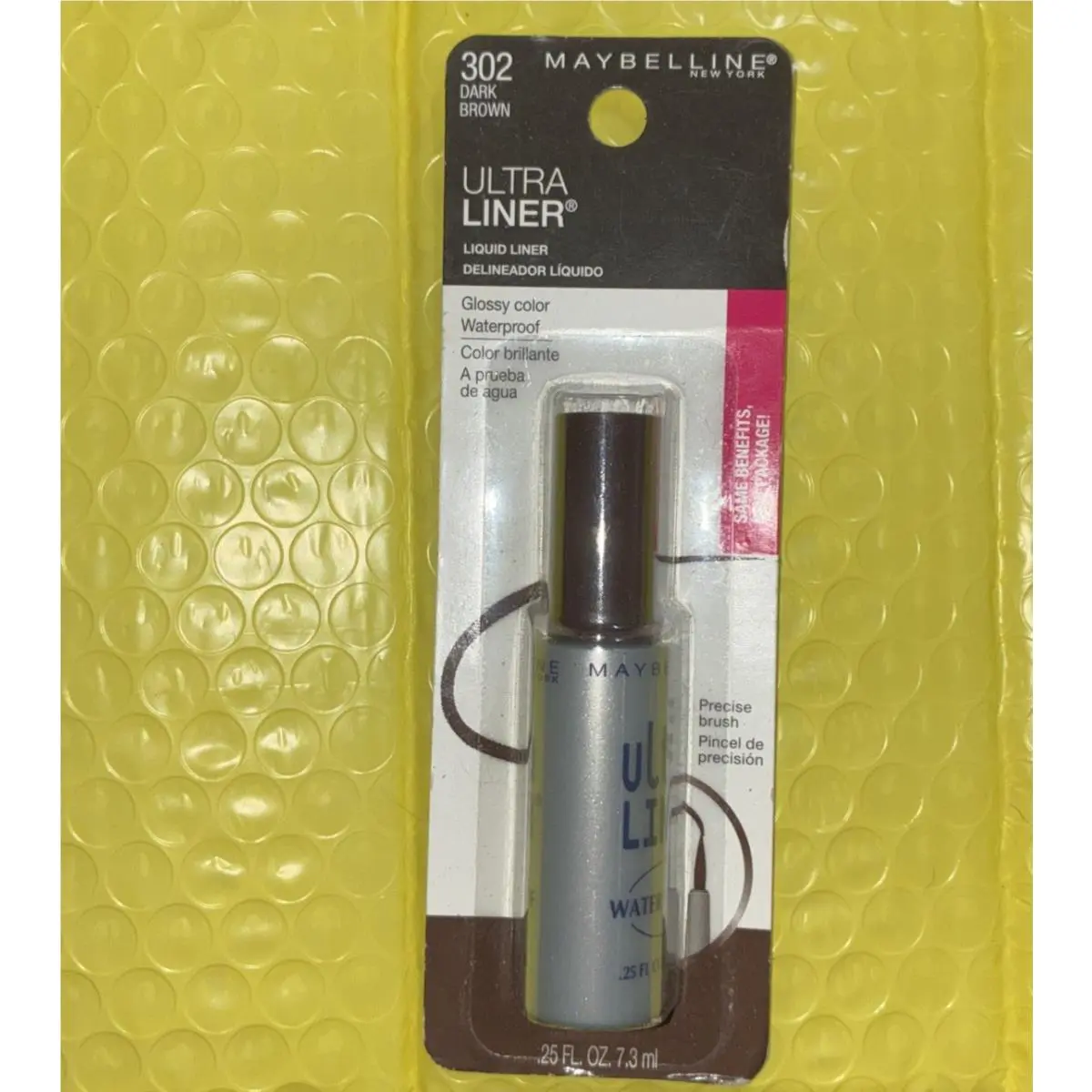 2X Maybelline Ultra Liner Liquid 302 Dark Brown .25 Oz. Each New