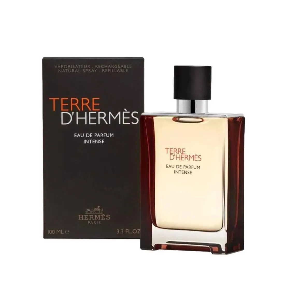 Terre D`hermes 3.4 Edp Intense Mens Cologne Refillable Spray 100ml
