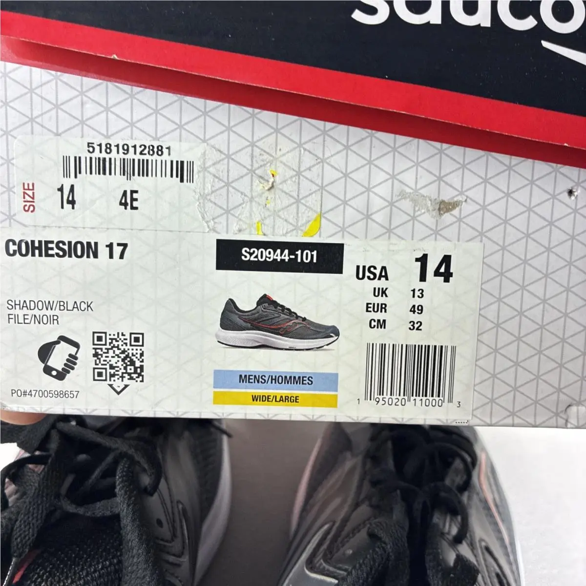 Saucony shoes - Saucony Cohesion 17 Wide - Cohesion Wide - S20944-101 - Gray 4