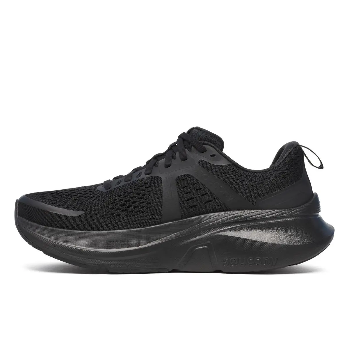 Saucony Men`s Guide 18 Sneaker Black/black/black 8