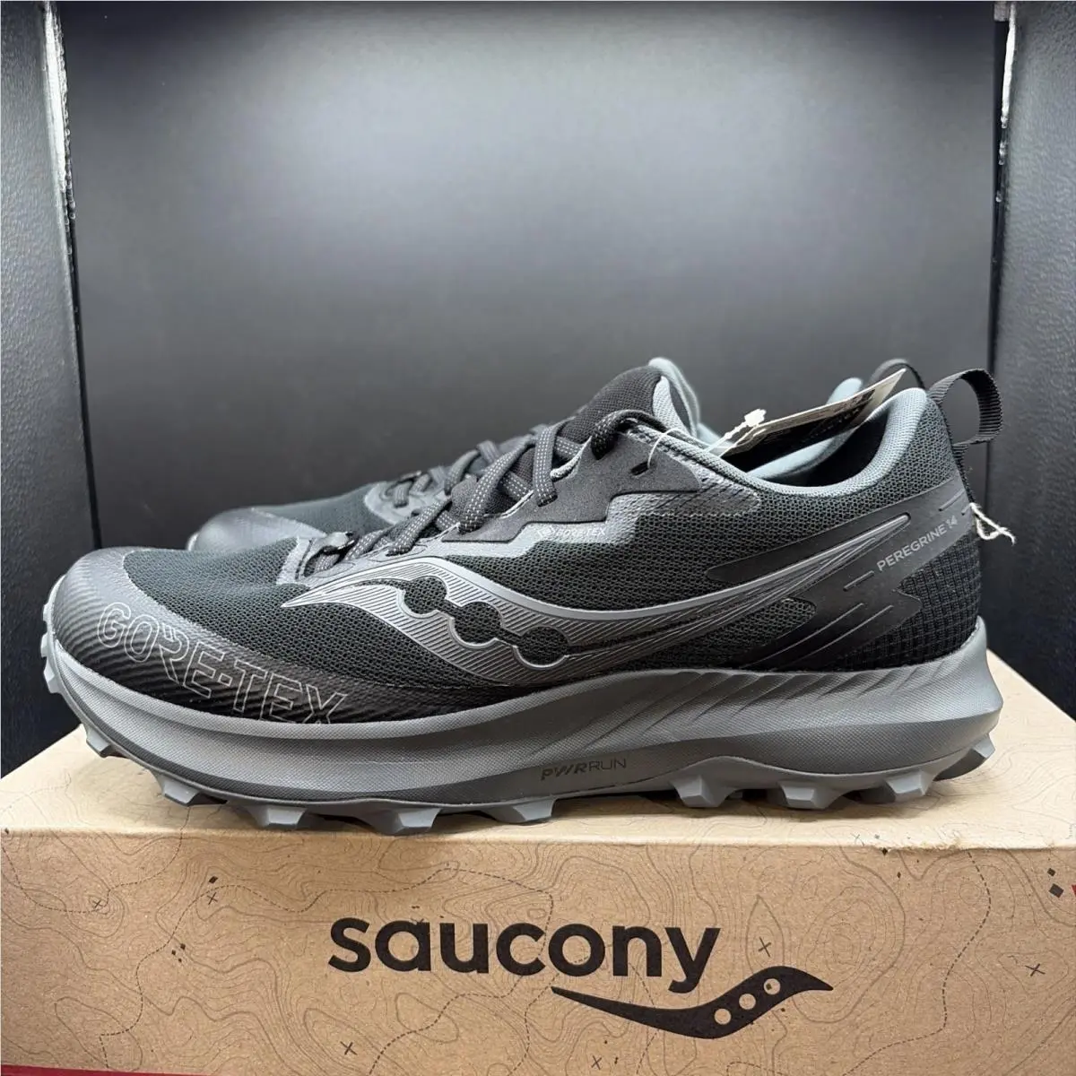 Saucony shoes - Saucony Peregrine 14 GTX - Peregrine GTX - S10918-50 - Black/Carbon (UPC: 0195020694299) 0