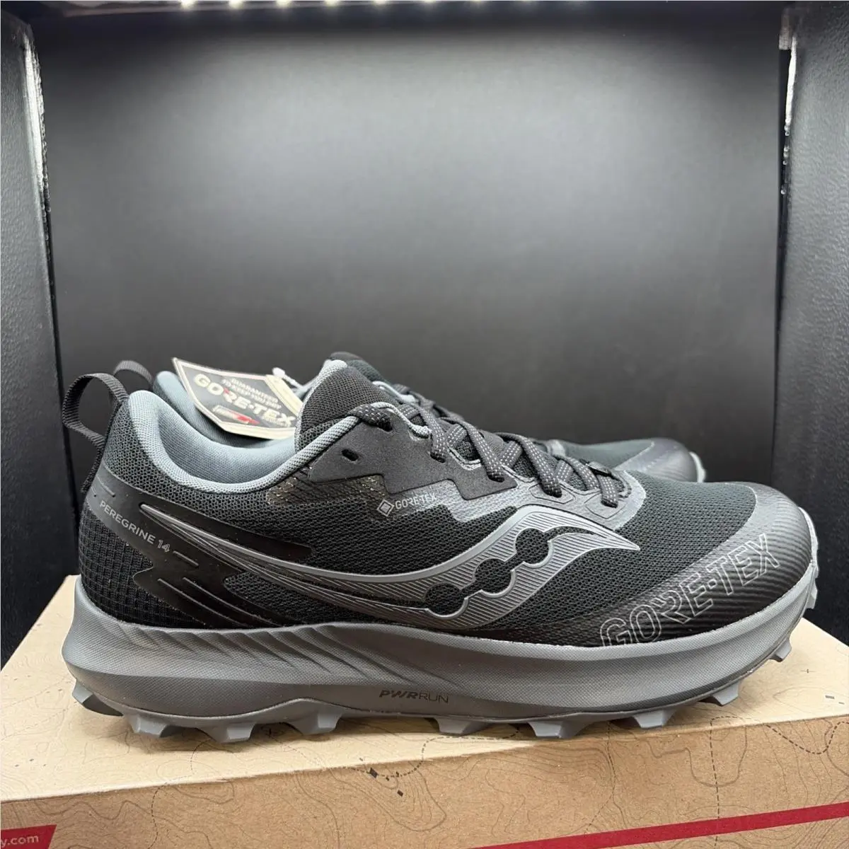 Saucony shoes - Saucony Peregrine 14 GTX - Peregrine GTX - S10918-50 - Black/Carbon (UPC: 0195020694299) 2