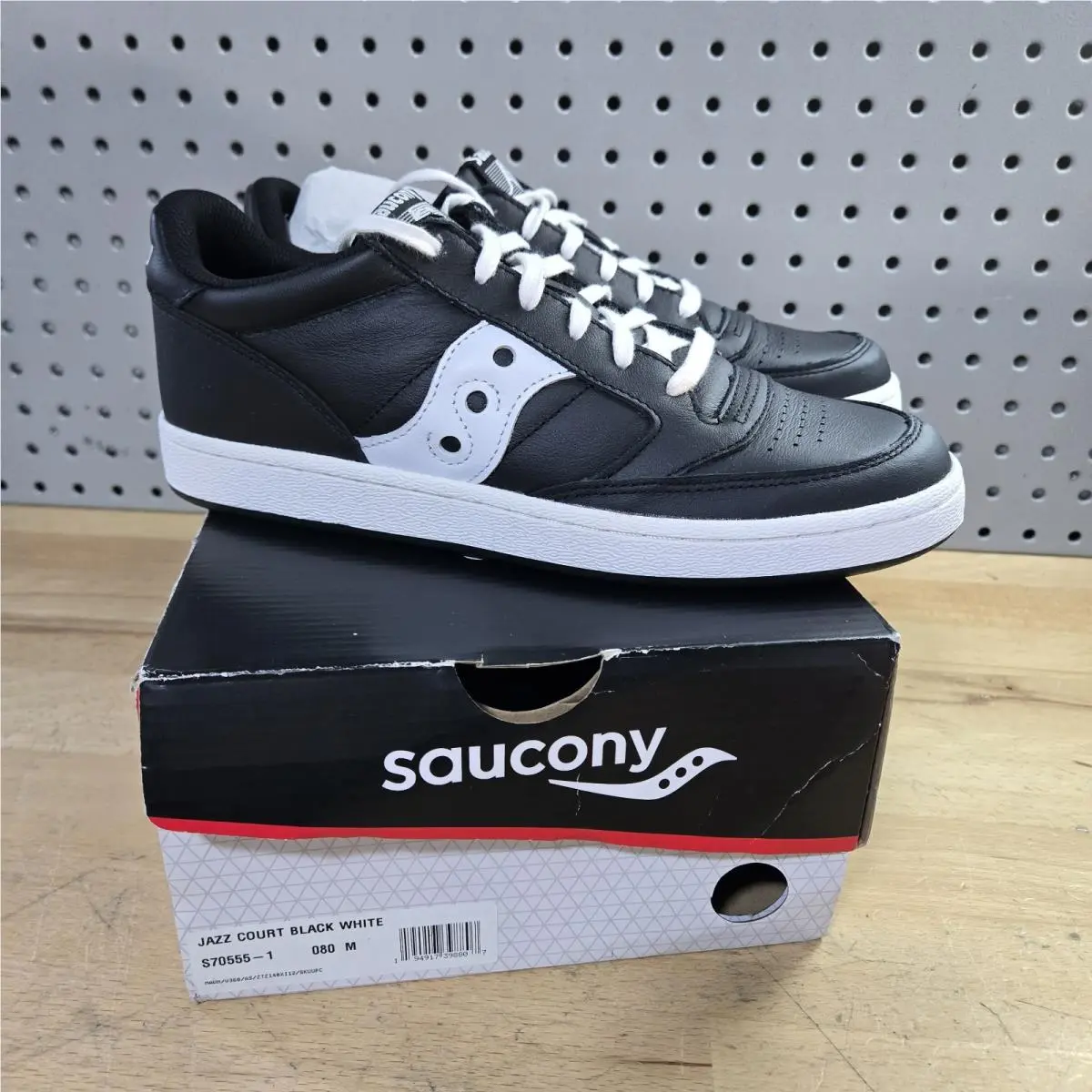 Saucony Mens Jazz Court Black Sneakers Size 8