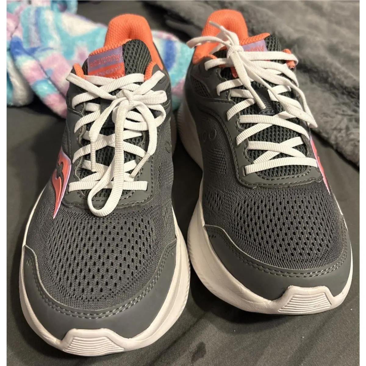Saucony Cohesion 18 Running Shoes Size 8.5 Gray/orange –