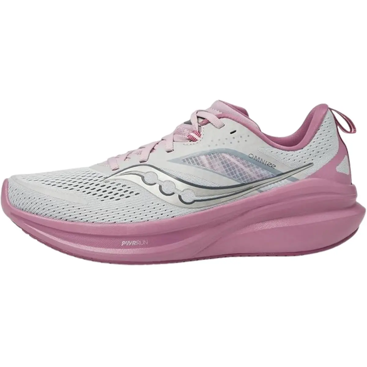Saucony Women`s Omni 22 Sneaker Cloud/orchid 5 - Cloud/Orchid