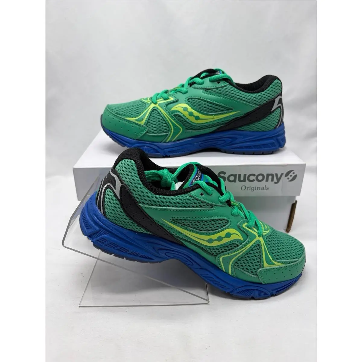 Saucony Kids` Ride Millennium Sneaker Green 4 M