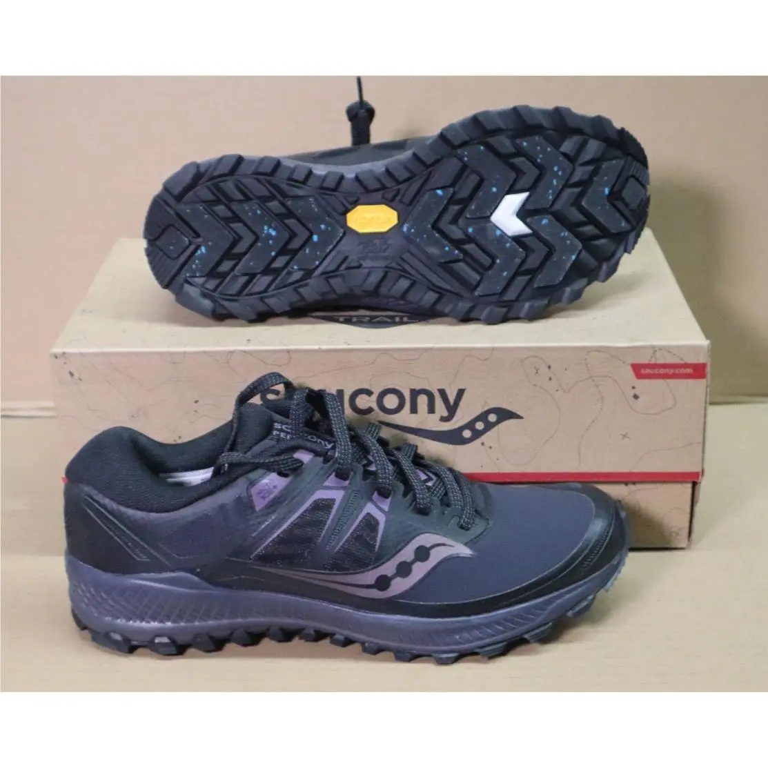 Saucony Peregrine Ice+ Trail Shoe Black/lavender Womens Size 9 S10541-2