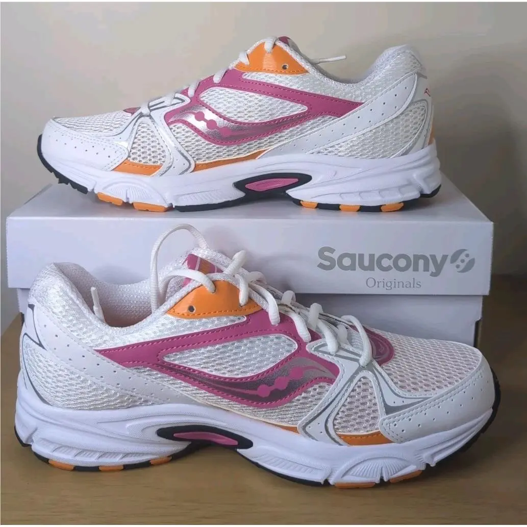 Size 10 Saucony Ride Millennium White Pink Orange S70812-14