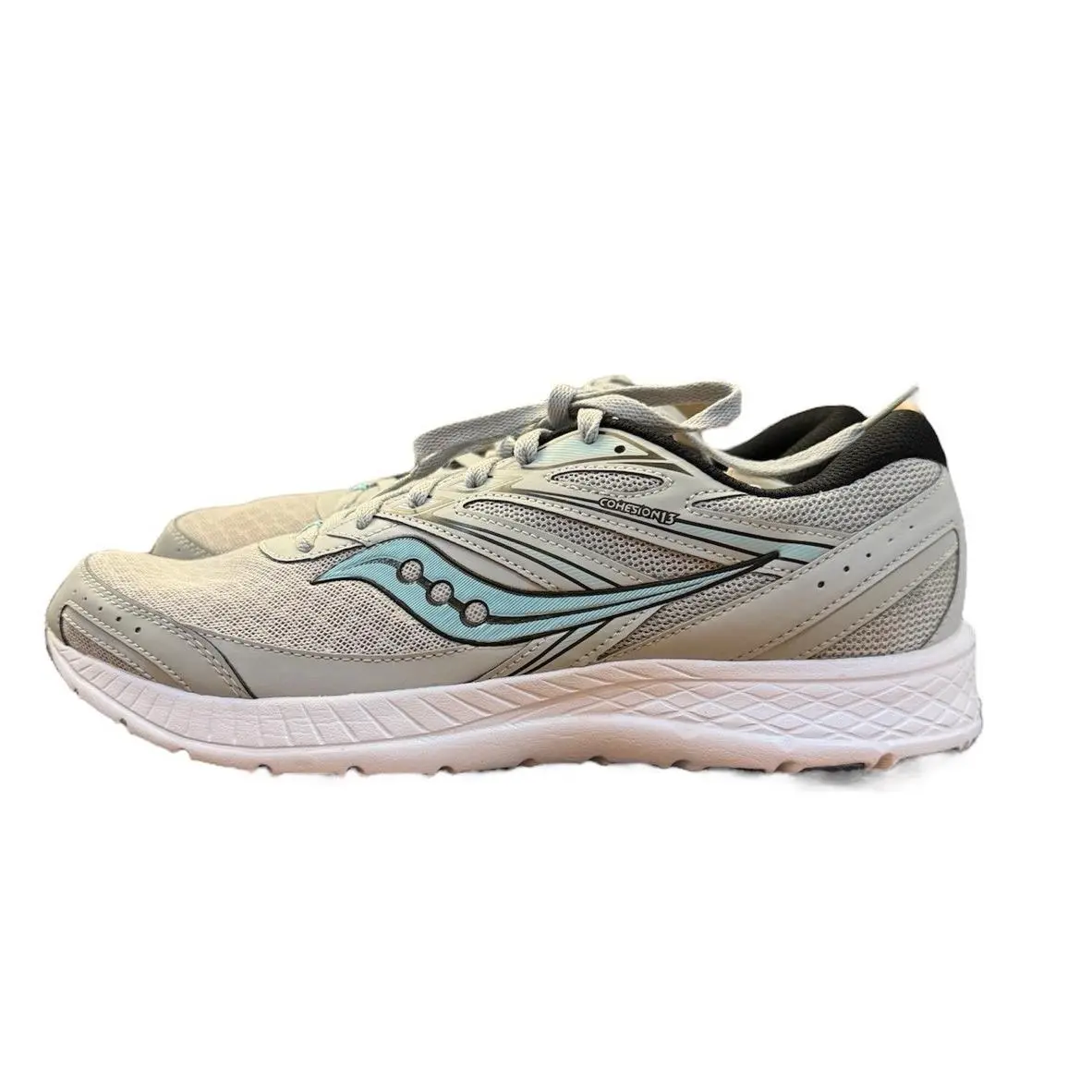 Saucony Cohesion 13 Women Size 12 Grey Black Lace Up Sneakers Athletic Shoes