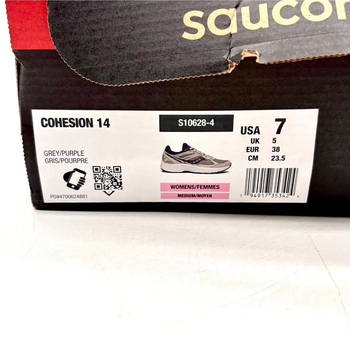 Saucony shoes - Saucony Cohesion 14 - Cohesion - S10628-4 - Gray (UPC: 194917353424) 5