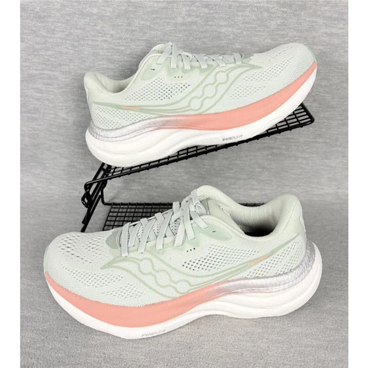 Saucony Ride 19 Sneakers Womens 8 M Mist Cameo Green Pink Running Comfort