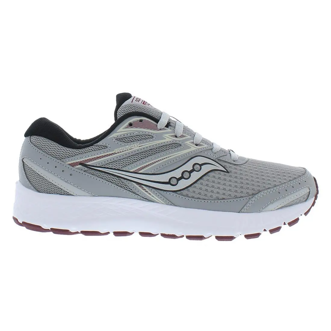 Saucony Cohesion 13 Mens Shoes Size 14 Color: Grey/red - Gray, Main: Grey
