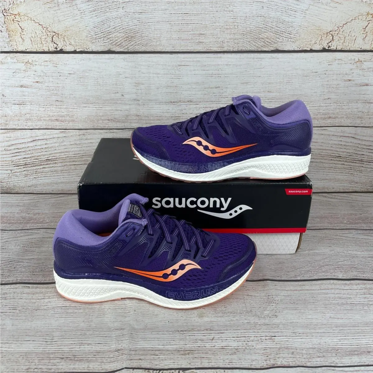 Saucony Hurrican Iso 5 Womens Sz 5.5 Running Shoes Purple Violet