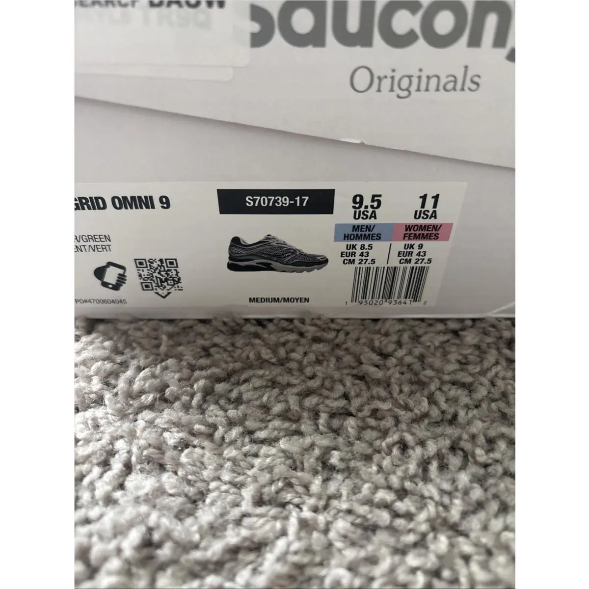 Saucony shoes - Saucony Progrid Omni 9 OG - S70739-17 - Silver, Manufacturer: Silver/Green 1